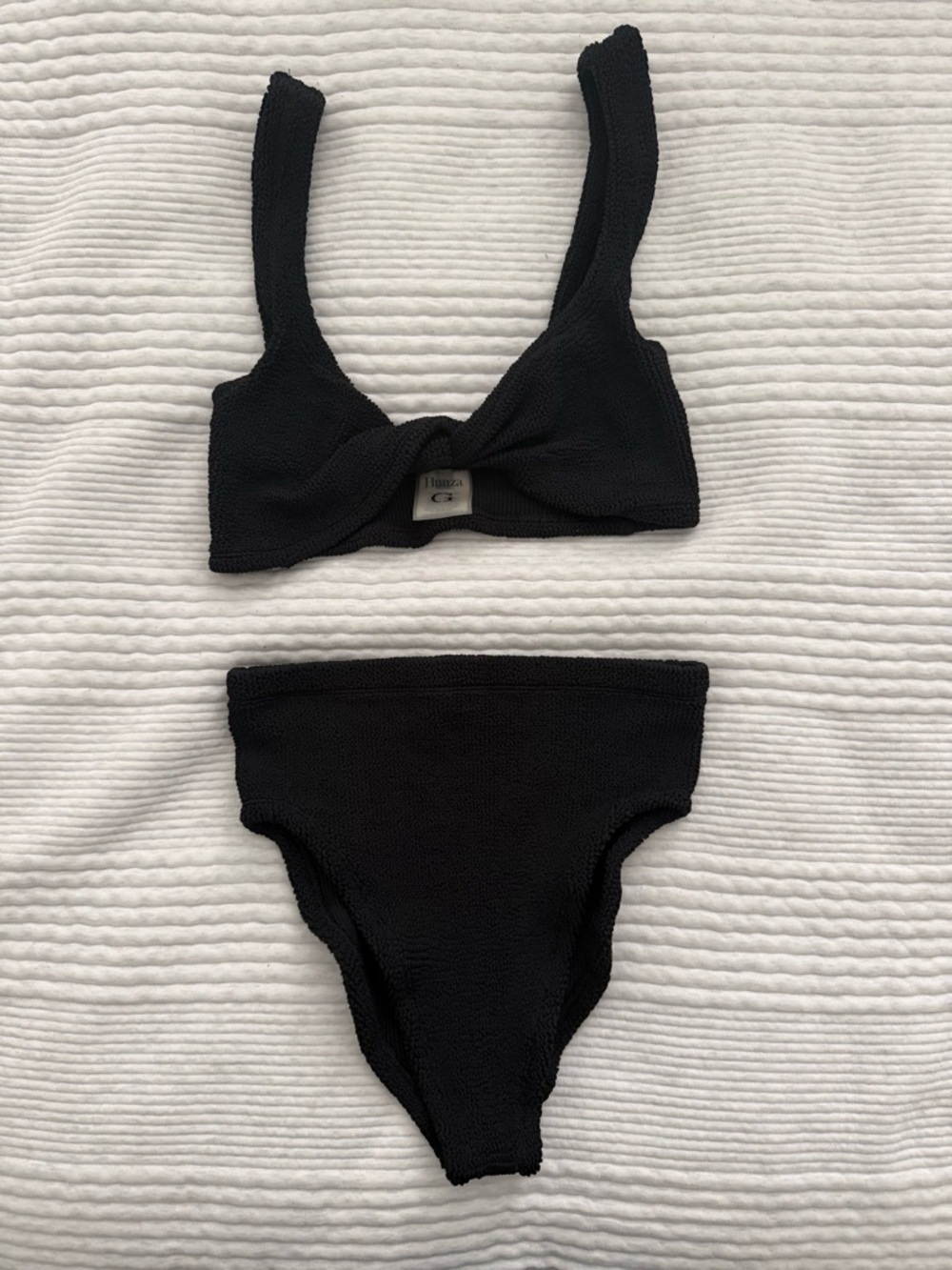 Hunza G Black Jamie Bikini Set - Picture 2 of 4